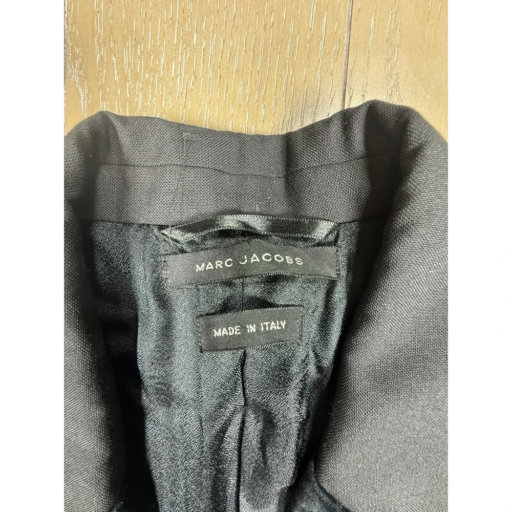 Marc Jacobs Tuxedo Jacket Mens 48 Black Velvet Trim Blazer Made‎ In Italy